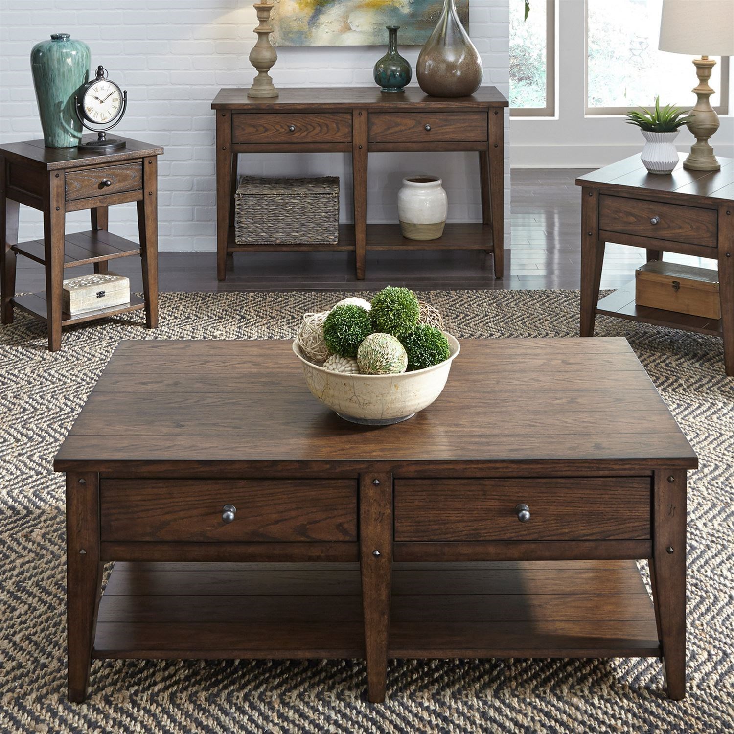 Liberty Furniture Lake House 210OT1010 Casual 2Drawer Cocktail Table